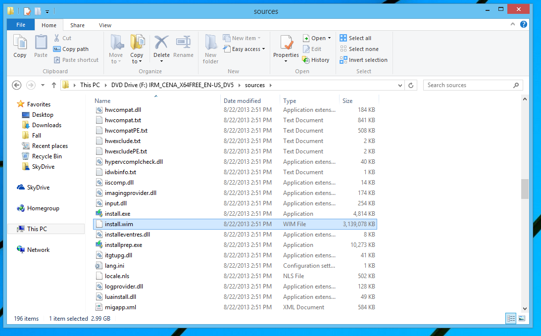 Скачать файл install wim для windows 8