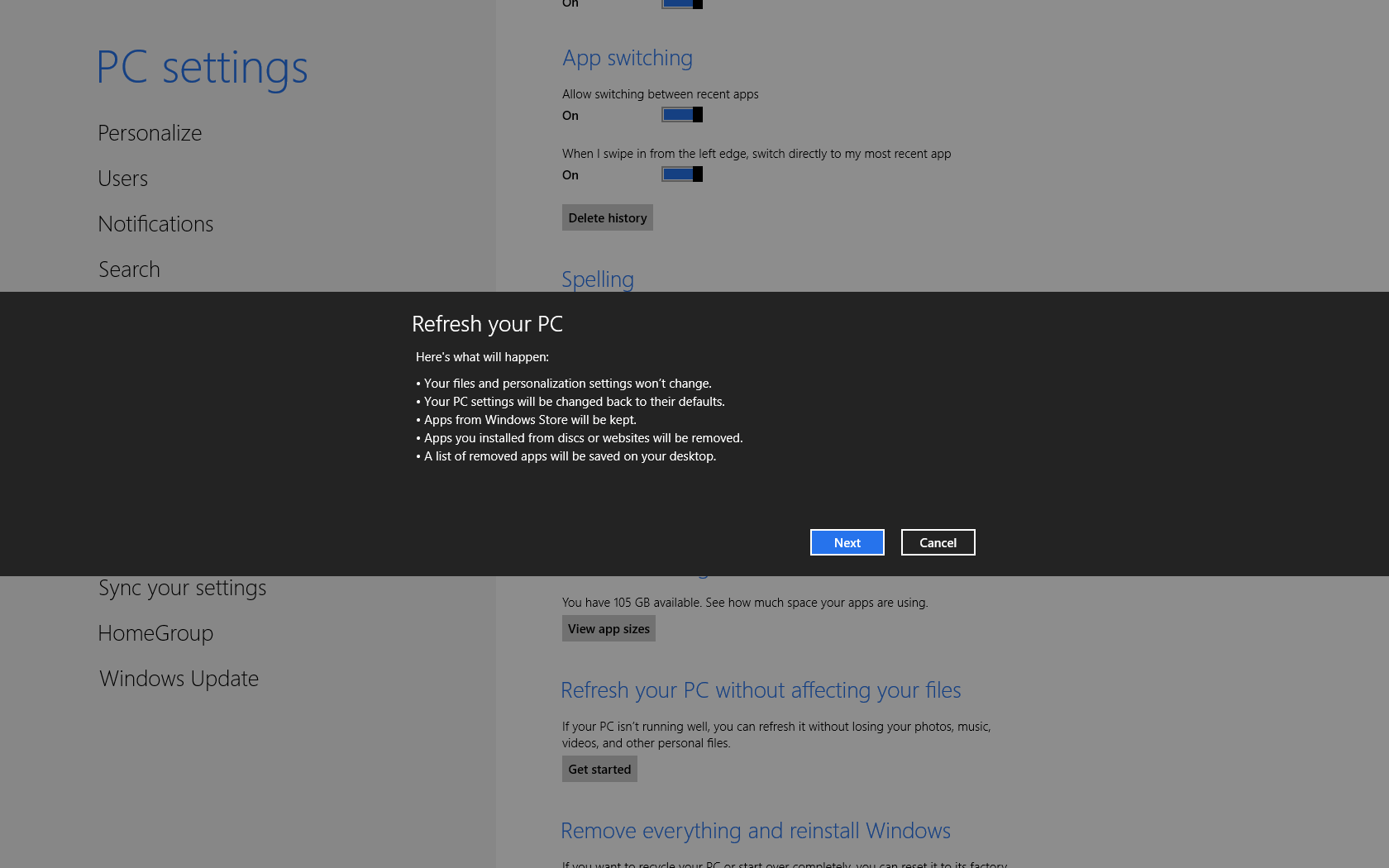 windows 8 apps update